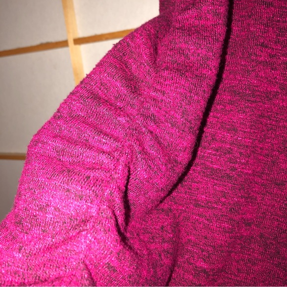 Liz Lange)Maternity Knit Heather Purple Cotton Knit Ruched Top Medium - Picture 7 of 8